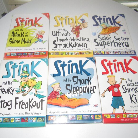 Megan McDonald STINK Set of 6 Chapter Books~Shark Sleepover; Solar System Superh - Picture 1 of 4